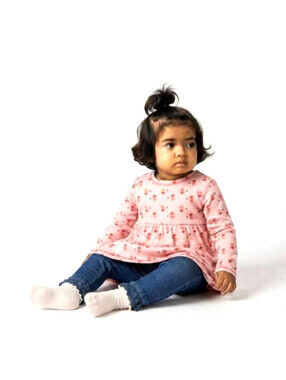 Touched by Nature Baby Girl Organic Cotton Dress & Legging Set 18M